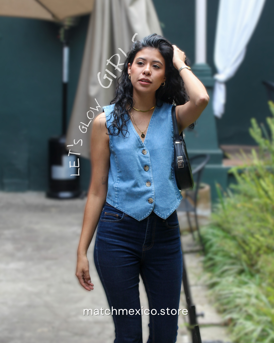Chaleco Cowgirl azul